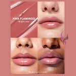 رژلب اتودی حجم دهنده براق شیگلم رنگ Pink Flamingo - Image 4