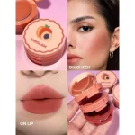 رژلب و رژگونه 3 طبقه مدل Lip Cream Stack رنگ Apricot Dream شیگلم - Image 5
