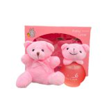 ست ادکلن و عروسک کودک بیبی لاو مدل خرس صورتی - Image 2